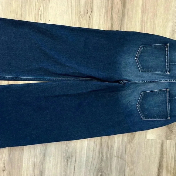 LE JEAN jude wide leg trouser ankle denim size 28 33 inseam - Picture 4 of 8